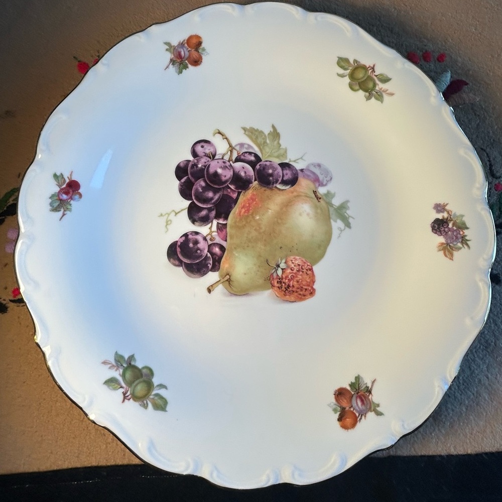 🍇EUC Schumann Arzberg Bavaria Fruit Platter 11.5" - Rare Vintage Germany🍐40s/50